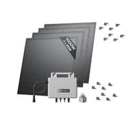 Kit solaire EcoFlow STREAM, Micro-onduleur 800 W relié au réseau, panneaux solaires PV de 250 W*4 avec support de léger Facade, contrôle via Wi-Fi et APP, idéal pour murs verticaux