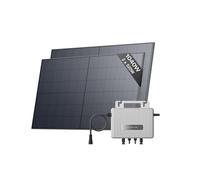 Kit solaire EcoFlow STREAM, Micro-onduleur 800 W solaire intelligent relié au réseau, panneaux solaires PV de 520 W*2, contrôle via Wi-Fi et APP, idéal pour balcons, jardins, toits et murs