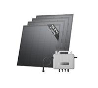 Kit solaire EcoFlow STREAM, Micro-onduleur 800 W solaire intelligent relié au réseau, panneaux solaires PV de 250 W*4, contrôle via Wi-Fi et APP, idéal pour balcons, jardins, toits et murs