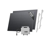 Kit solaire EcoFlow STREAM, Micro-onduleur 800W relié au réseau, panneaux solaires PV 400W*2 avec support de toit incliné, contrôle par application et WiFi, idéal pour toit en pente