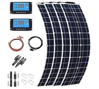 Kit Solaire Flexible 200W/400W/800W, Panneau Solaire Monocristallin, Avec Contrôleur 40A, Pour Camping-car, Toit, Voiture De Camping, Bateau, Caravane (1060 * 277mm),800W