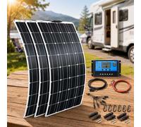 Kit Solaire Flexible Avec Contrôleur 40a Pour Camping-Car Et Bateau 300w