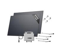 Kit solaire pour balcon EcoFlow STREAM, Micro-onduleur 800W relié au réseau, panneaux solaires PV 450W*2 avec 2 support de garde-corps, contrôle par application et WiFi, idéal pour balcons