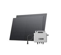 Kit solaire pour balcon EcoFlow STREAM, Micro-onduleur avec une puissance de sortie jusqu'à 800 W relié au réseau, panneaux solaires 400 W*2, Wi-Fi et APP, idéal pour balcons, jardins, toits et murs
