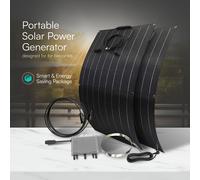 Kit solaire PV - Panneau solaire flexible 100W + Micro-onduleur monophasé 600W + Accessoires