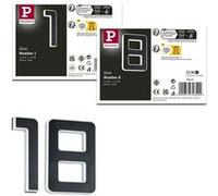 Kit Solar Numéro de maison lumineux LED avec batterie interchangeable 3000K 2x6lm 2x0,2W Noir