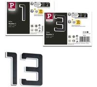 Kit Solar Numéro de maison lumineux LED avec batterie interchangeable 3000K 2x6lm 2x0,2W Noir