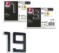 Kit Solar Numéro de maison lumineux LED avec batterie interchangeable 3000K 2x6lm 2x0,2W Noir