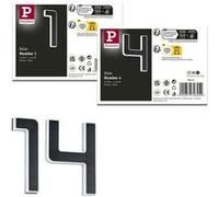 Kit Solar Numéro de maison lumineux LED avec batterie interchangeable 3000K 2x6lm 2x0,2W Noir Noir