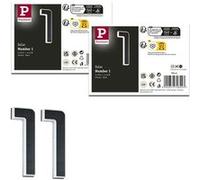 Kit Solar Numéro de maison lumineux LED avec batterie interchangeable 3000K 2x6lm 2x0,2W Noir Noir