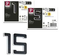 Kit Solar Numéro de maison lumineux LED avec batterie interchangeable 3000K 2x6lm 2x0,2W Noir Noir