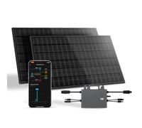 Kit Solar Svan con 2 Paneles Solares Bifaciales de 435W, Microinversor Wifi 800W. SSRS800W, Plug & Play, Control desde APP, Protección IP68, Uso Exterior, Sin Soporte