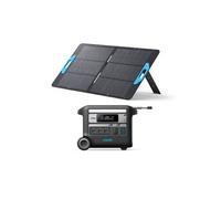 Kit Anker SOLIX F2000 Station électrique Professionnelle avec Panneau Solaire 100W, 2048 Wh, Générateur solaire 3*AC 2400W Noir