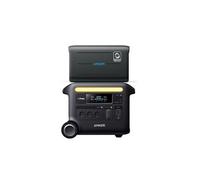 Kit Anker SOLIX F2600 Station électrique Professionnelle avec BP2600 Batterie d'Extension, Batterie nomade 5120 Wh, 3*AC 2400W Noir