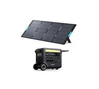 Kit Anker SOLIX F2600 Station électrique Professionnelle avec Panneau Solaire 400W, 2560 Wh, Générateur solaire 3*AC 2400W Noir