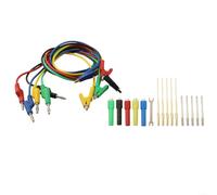 Kit Sondes Isolées 1000V 15A Câble 1m Pointes Interchangeables | Connecteur banane 4mm empilable, câble 1m, pinces crocodile fermes, pour idéal mesures tension, usage atelier