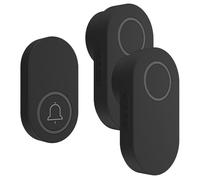 Kit Sonnette Sans Fil Auto-alimentée IP44 150m - Sans Pile Ni Câblage, Poussoir Énergie Cinétique,Émetteur *1 Récepteur *2