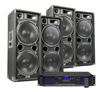 Kit sono DJ - Fenton - MAX212 - 5600W - Bluetooth - Lecteur MP3 - 4 haut-parleurs