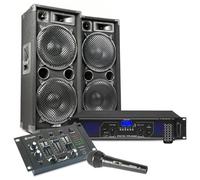 Kit Sono DJ - MAX - MAX212 - 2800 W - Filaire - Enceintes et Mixage