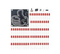 Kit Soudure LED DIY 75mm Pratique Microcontrôleur(No power cord) | Pratique soudure, circuit clair, composants essentiels, taille compacte 75mm, pour idéal débutant