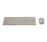 Kit Souris Et Clavier sans Fil Layout Italien Ita Qwerty Wifi Blanc Universel _