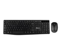 NGS Allure Kit, QWERTY, PT clavier Souris incluse Universel RF sans fil Portuguais Noir