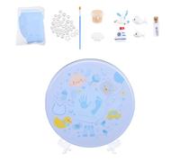 Kit Souvenir D’empreinte de Bébé, Moule Ornement, Boue | 1 Lot, Léger, pour Rangement et Présent, Souvenir de Naissance, Kit D’empreinte Familiale