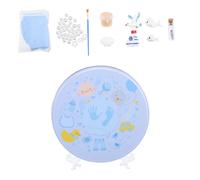 Kit Souvenir D'empreinte de Pied Bébé, Moulage -né, 1 Set | Moule D'ornement pour Souvenir, Argile, Surface Lisse, Portable, Usage Simple, à Garder