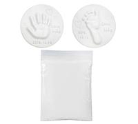 Kit souvenir d'empreintes de main de bébé - Bricolage - Pour soins de bébé - Tampon encreur - Empreinte de main - Argile douce - Mousse moelleuse - Accessoires pour enfants (blanc)