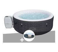 Kit spa gonflable Bestway Lay-Z-Spa Havana rond Airjet 2/4 places + Ensemble mobilier 4 modules Noir G