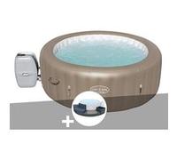 Kit spa gonflable Bestway Lay-Z-Spa Palm Springs rond Airjet 4/6 places + Ensemble mobilier Beige G