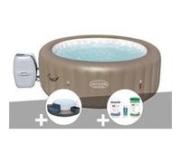 Kit spa gonflable Bestway Lay-Z-Spa Palm Springs rond Airjet 4/6 places + Ensemble mobilier + Kit traitement brome