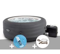 Kit spa gonflable PureSpa Access rond Bulles 4 places avec Kit d'entretien avec Aspirateur