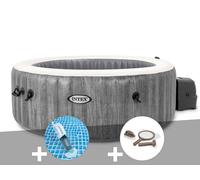 Kit spa gonflable Intex PureSpa Baltik rond Bulles 6 places + Aspirateur + Kit d'entretien