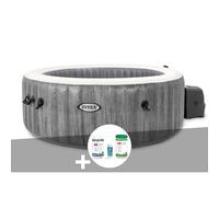 Kit spa gonflable Intex PureSpa Baltik rond Bulles 6 places + Kit de traitement brome