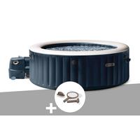 Kit spa gonflable Intex PureSpa Blue Navy rond Bulles 6 places + Kit d'entretien
