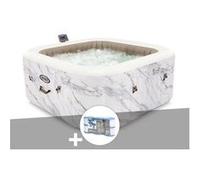 Kit spa gonflable Intex PureSpa Calacatta carré Bulles 4 places + 6 filtres