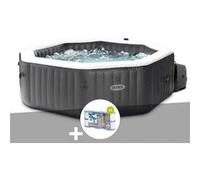 Kit spa gonflable Intex PureSpa Carbone octogonal Bulles et Jets 4 places + 12 filtres