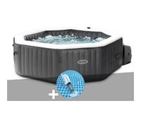 Kit spa gonflable Intex PureSpa Carbone octogonal Bulles et Jets 4 places + Aspirateur