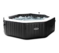 Kit spa gonflable Intex PureSpa Carbone octogonal Bulles et Jets 4 places + 12 filtres + 5 kg de sel + Aspirateur