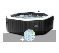 Kit spa gonflable Intex PureSpa Carbone octogonal Bulles et Jets 6 places + 5 kg de sel 6 G