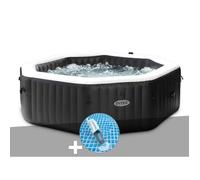 Kit spa gonflable Intex PureSpa Carbone octogonal Bulles et Jets 6 places + Aspirateur