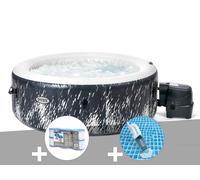 Kit spa gonflable Intex PureSpa Galaxie rond Bulles avec LED 4 places + 6 filtres + Aspirateur