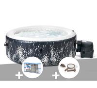 Kit spa gonflable Intex PureSpa Galaxie rond Bulles avec LED 4 places + 6 filtres + Kit d'entretien