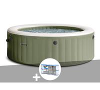 Kit spa gonflable Intex PureSpa Olive rond Bulles 8 places + 6 filtres