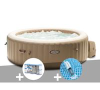 Kit spa gonflable Intex PureSpa Sahara rond Bulles 4 places + 6 filtres + Aspirateur