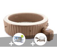 Kit spa gonflable Intex PureSpa Sahara rond Bulles 8 places + 12 filtres + Kit d'entretien