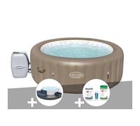 Kit spa gonflable Bestway Lay-Z-Spa Palm Springs rond Airjet 4/6 places + Ensemble mobilier + Kit traitement brome