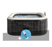 Kit spa gonflable PureSpa Ardoise carré Bulles 6 places + Aspirateur