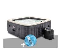 Kit spa gonflable PureSpa Ardoise carré Bulles 6 places + Aspirateur